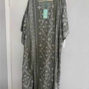 Gray Patterned Maxi Dress